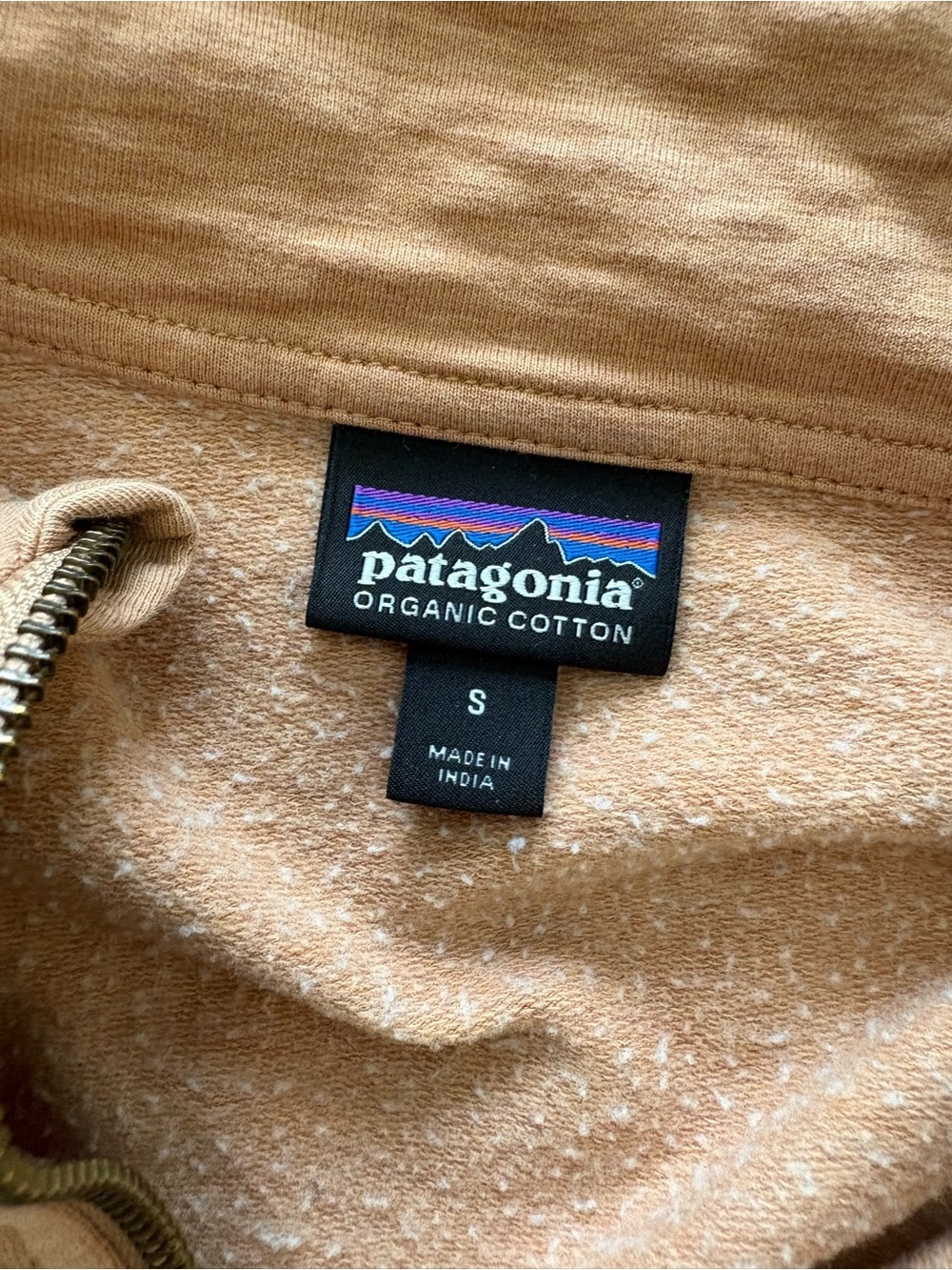 Patagonia Ahnya Organic Cotton Half-Zip Pullover in Heather Tan Size Small - Picture 4 of 10